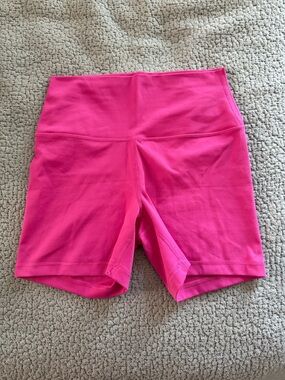Yogalicious Hot Pink High-Rise Bike Shorts